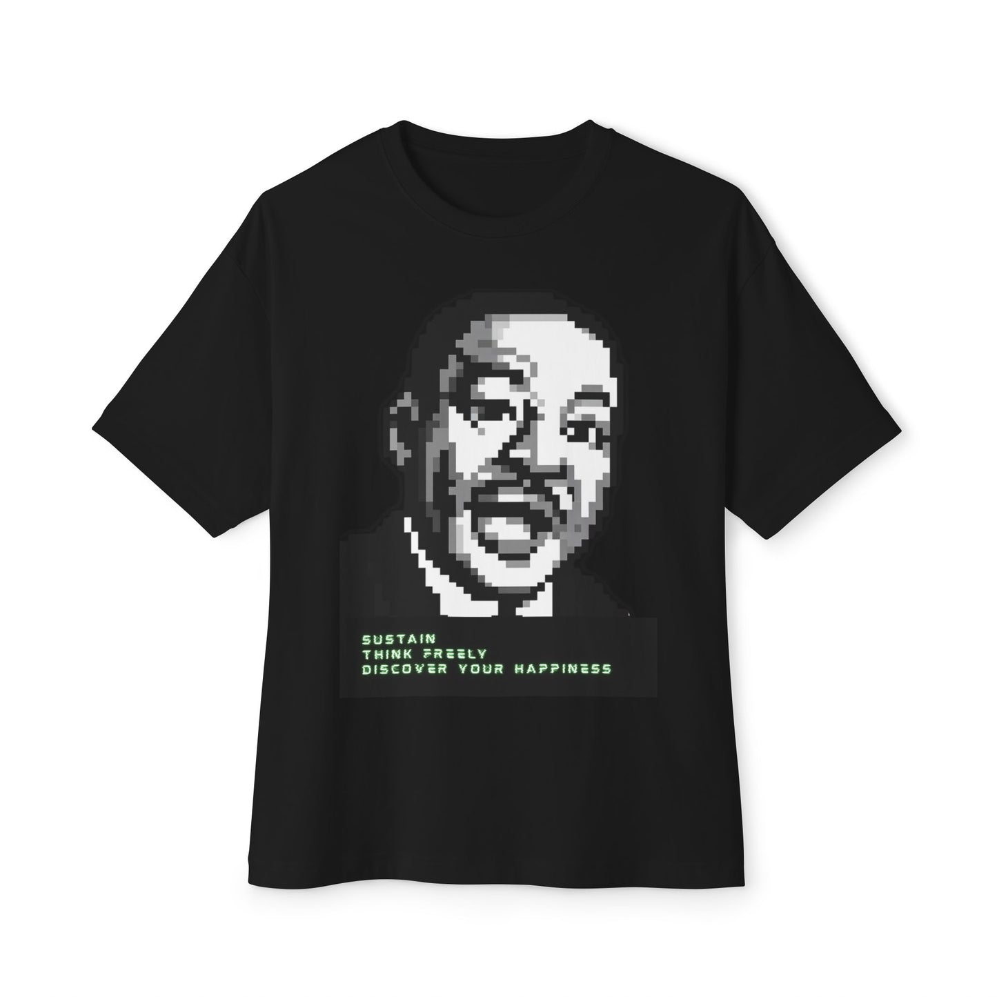 MLK Pixel Tee – Oversized Box Graphic T-Shirt