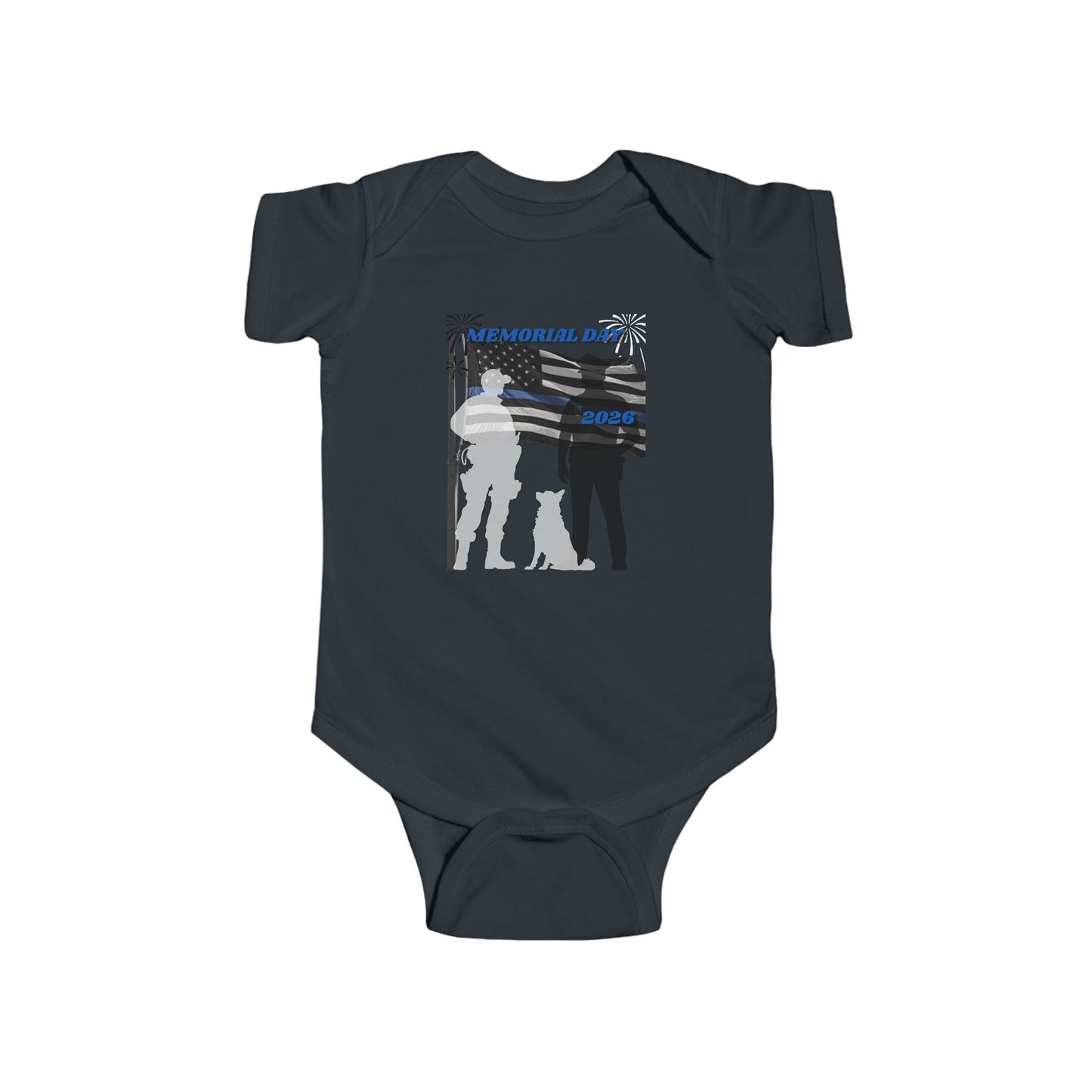 Memorial Day Police 26 Baby Bodysuit – Graphic Infant Onesie