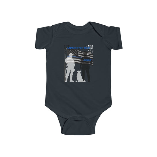 Memorial Day Police 26 Baby Bodysuit – Graphic Infant Onesie