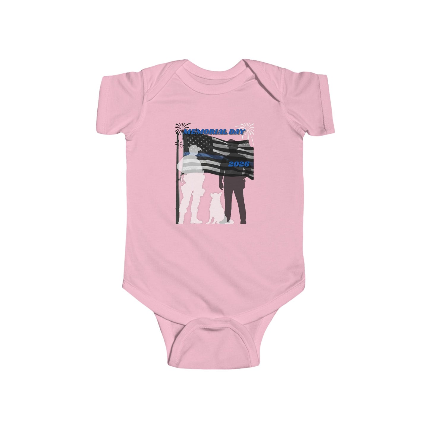 Memorial Day Police 26 Baby Bodysuit – Graphic Infant Onesie