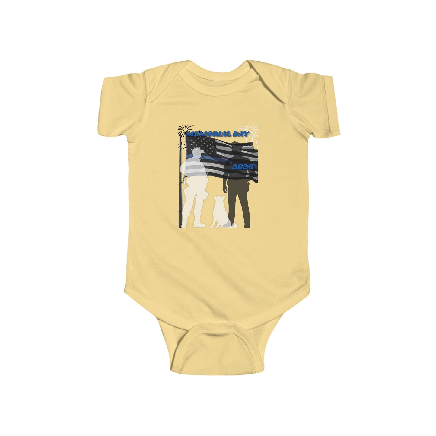 Memorial Day Police 26 Baby Bodysuit – Graphic Infant Onesie
