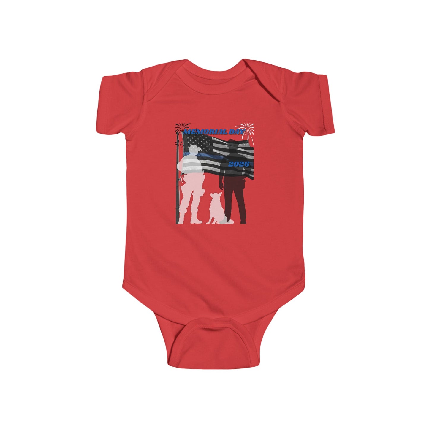 Memorial Day Police 26 Baby Bodysuit – Graphic Infant Onesie