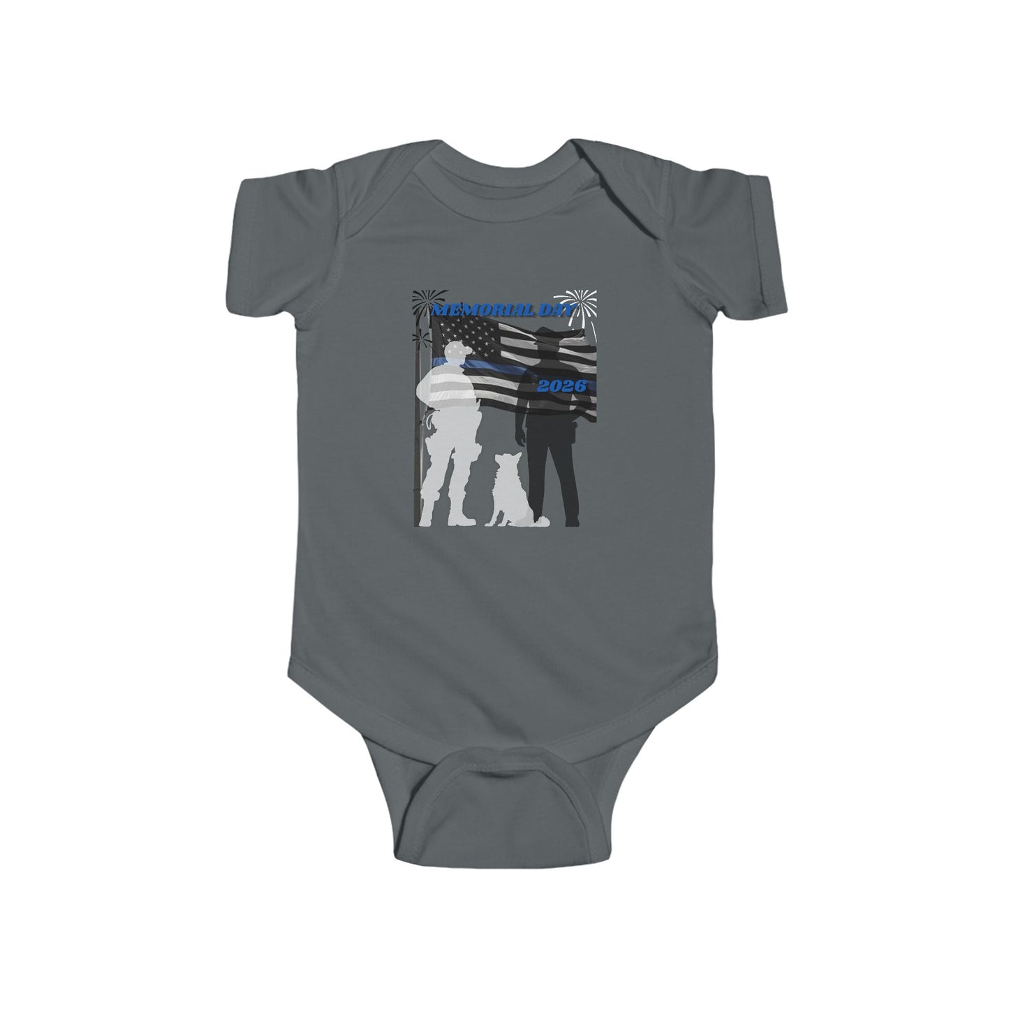 Memorial Day Police 26 Baby Bodysuit – Graphic Infant Onesie
