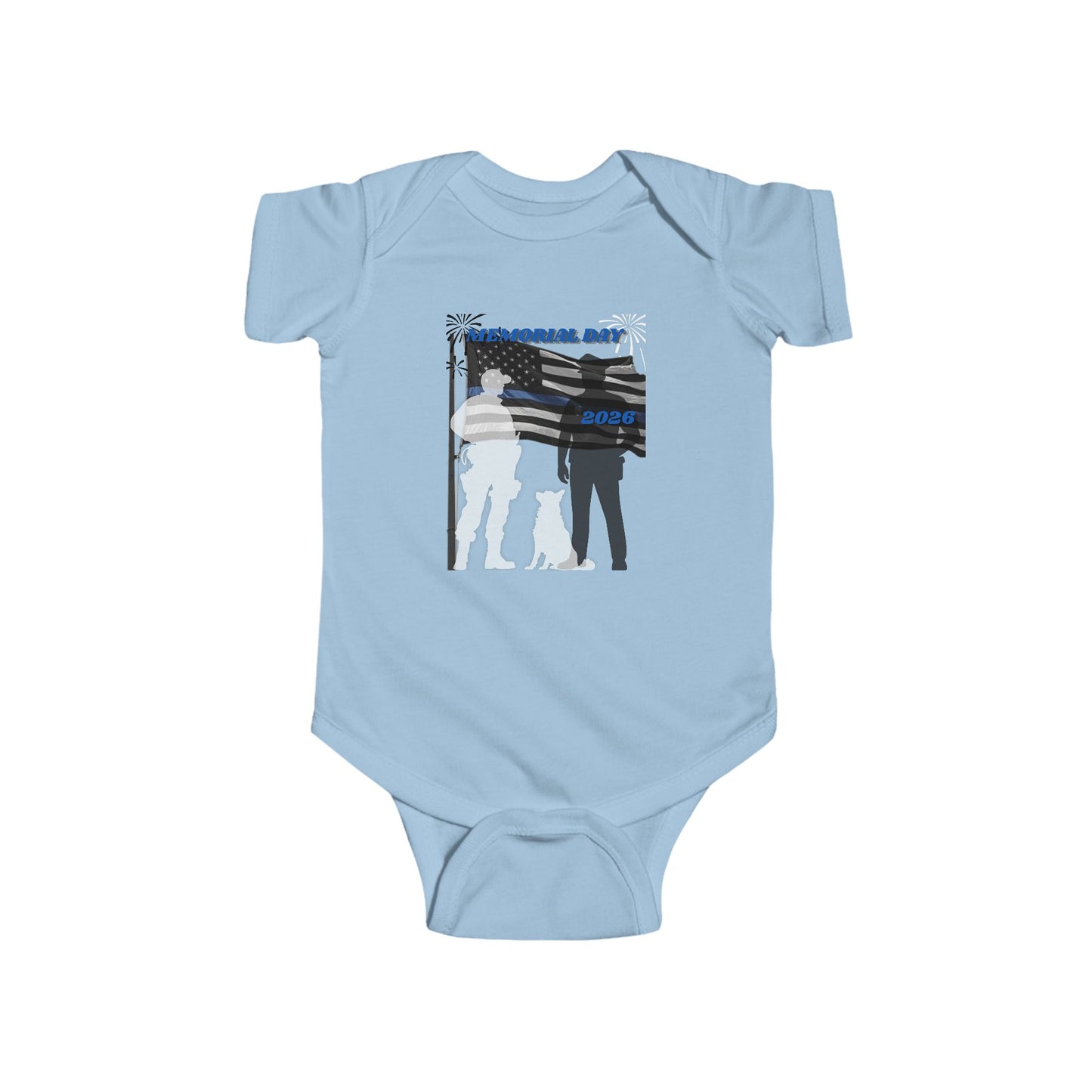 Memorial Day Police 26 Baby Bodysuit – Graphic Infant Onesie