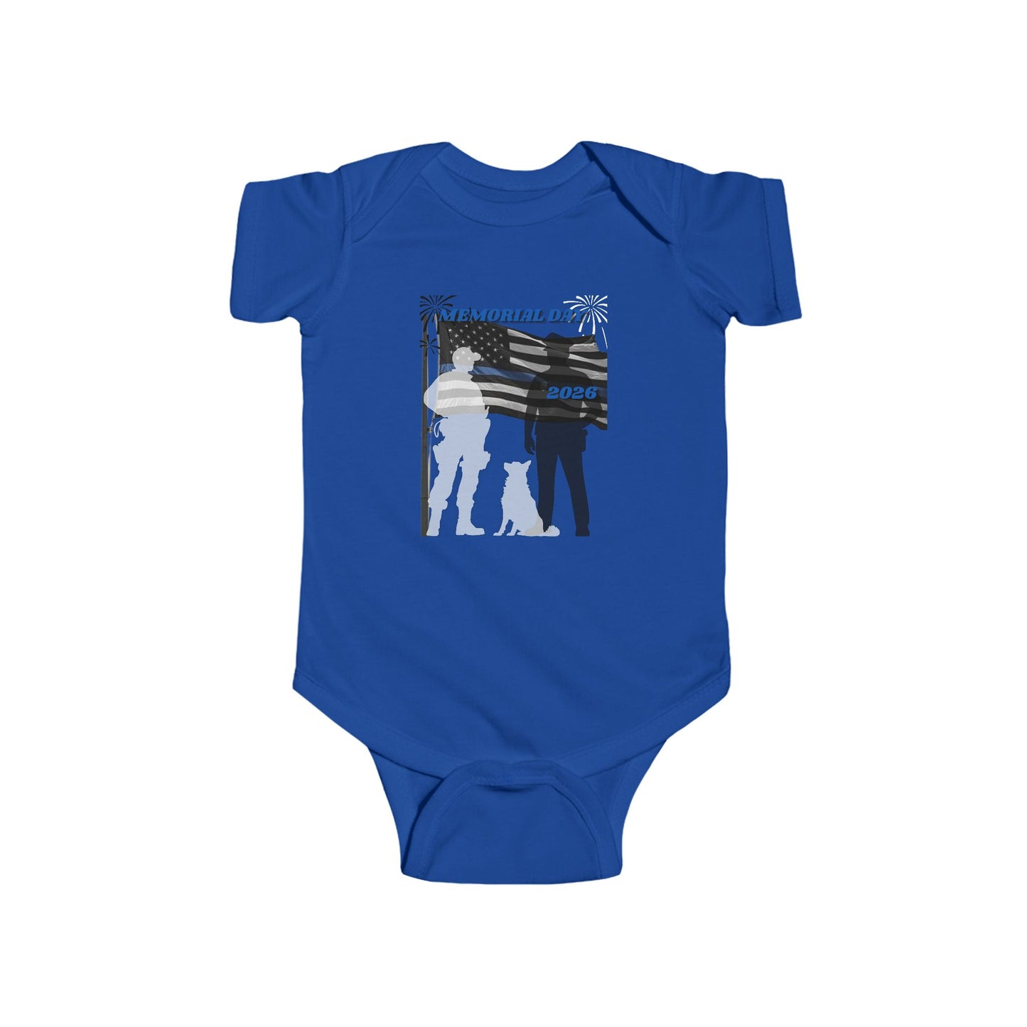 Memorial Day Police 26 Baby Bodysuit – Graphic Infant Onesie