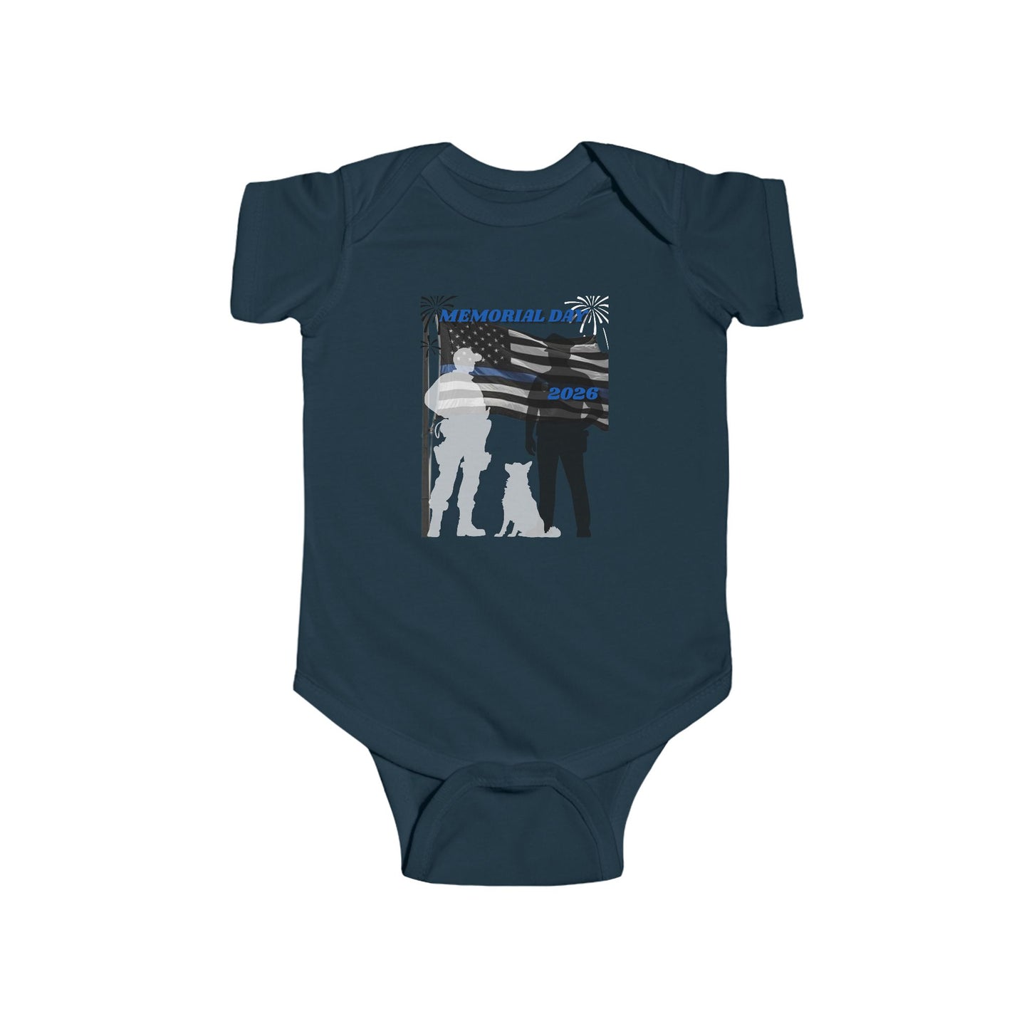 Memorial Day Police 26 Baby Bodysuit – Graphic Infant Onesie