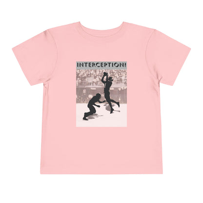 Football Interception Tee — Toddler Graphic T-Shirt