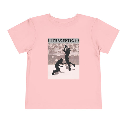 Football Interception Tee — Toddler Graphic T-Shirt