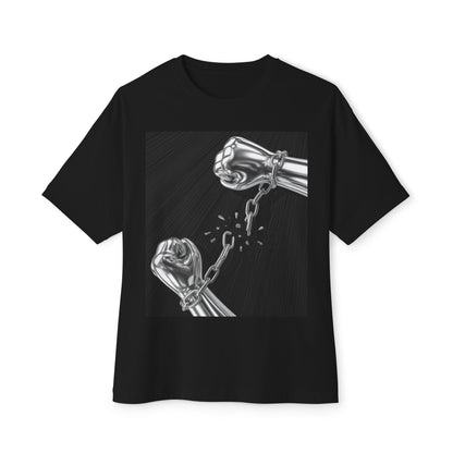 Chrome Chain Break Tee – Oversized Box Graphic T-Shirt