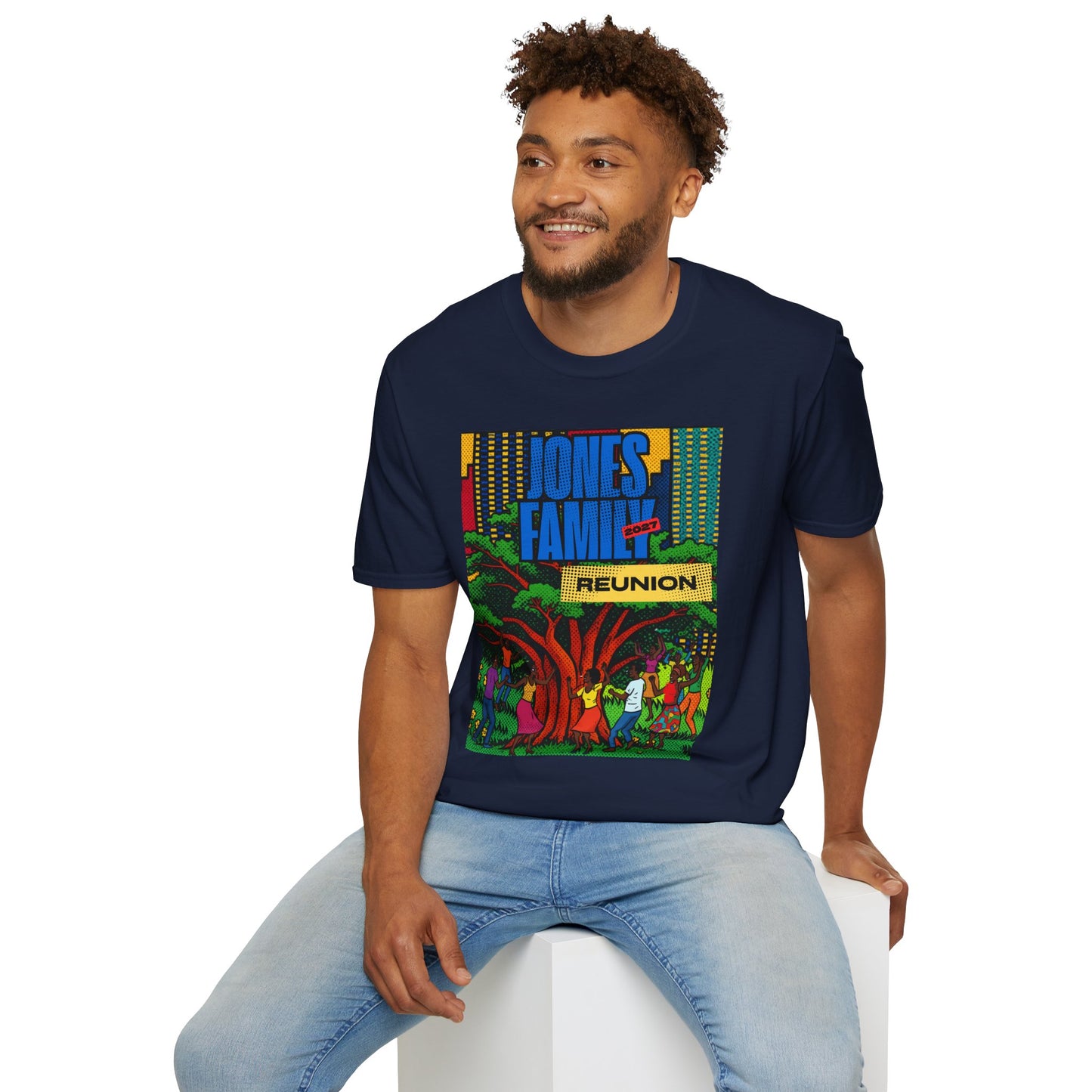 Jones Tree Dancing FR Tee — Unisex Softstyle T-Shirt $16.47-$20.80