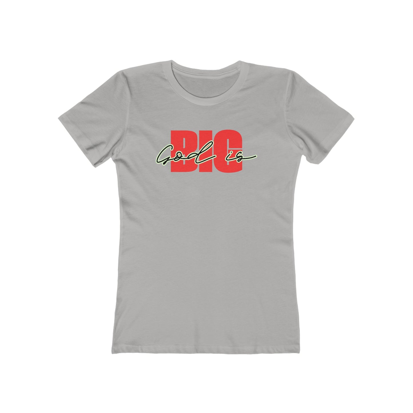 God is Big (Black&Red)Tee - Women’s Boyfriend Fit Celebration T-Shirt