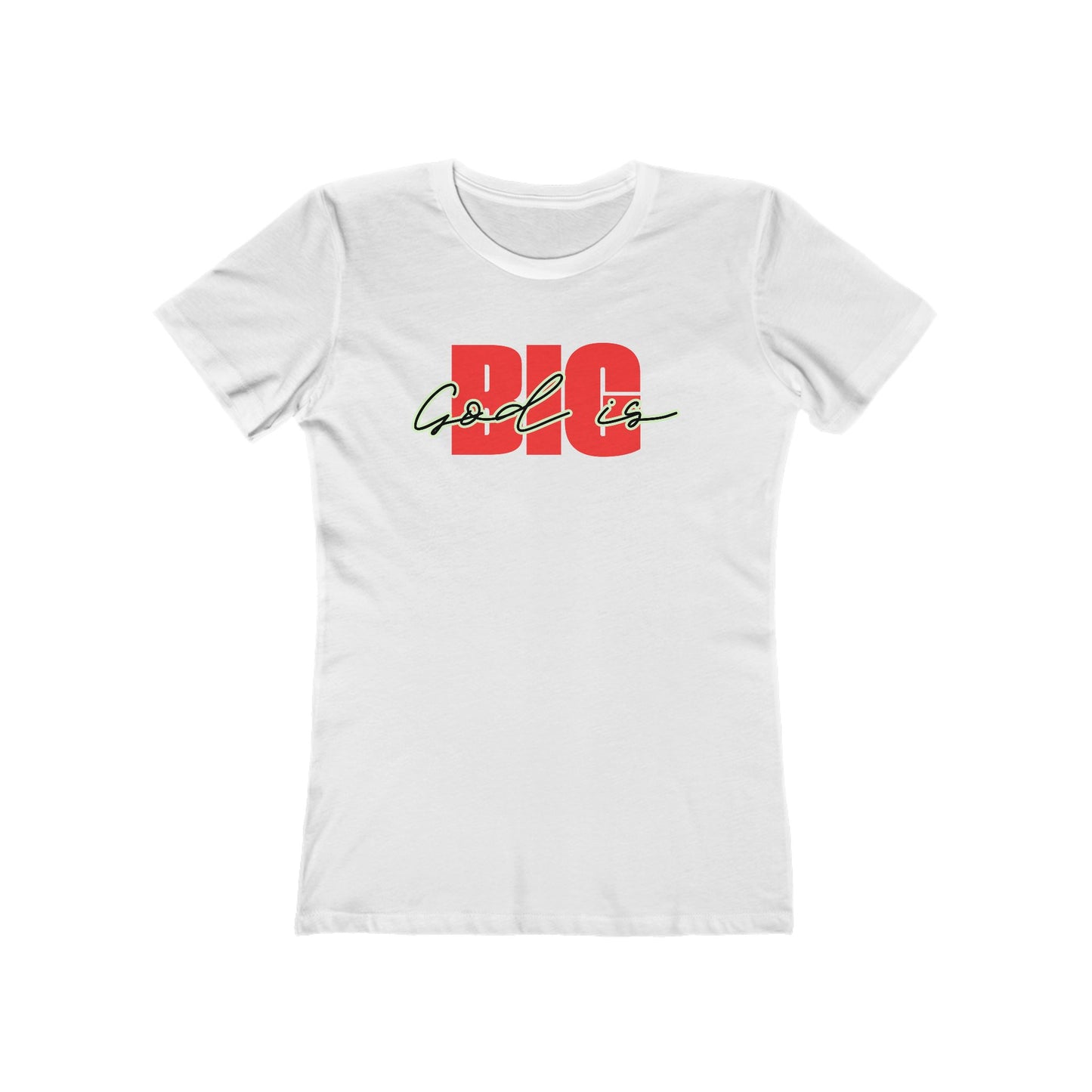God is Big (Black&Red)Tee - Women’s Boyfriend Fit Celebration T-Shirt