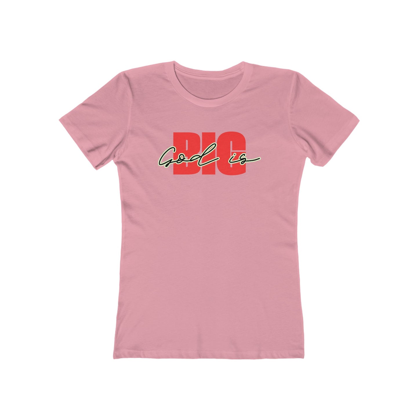 God is Big (Black&Red)Tee - Women’s Boyfriend Fit Celebration T-Shirt