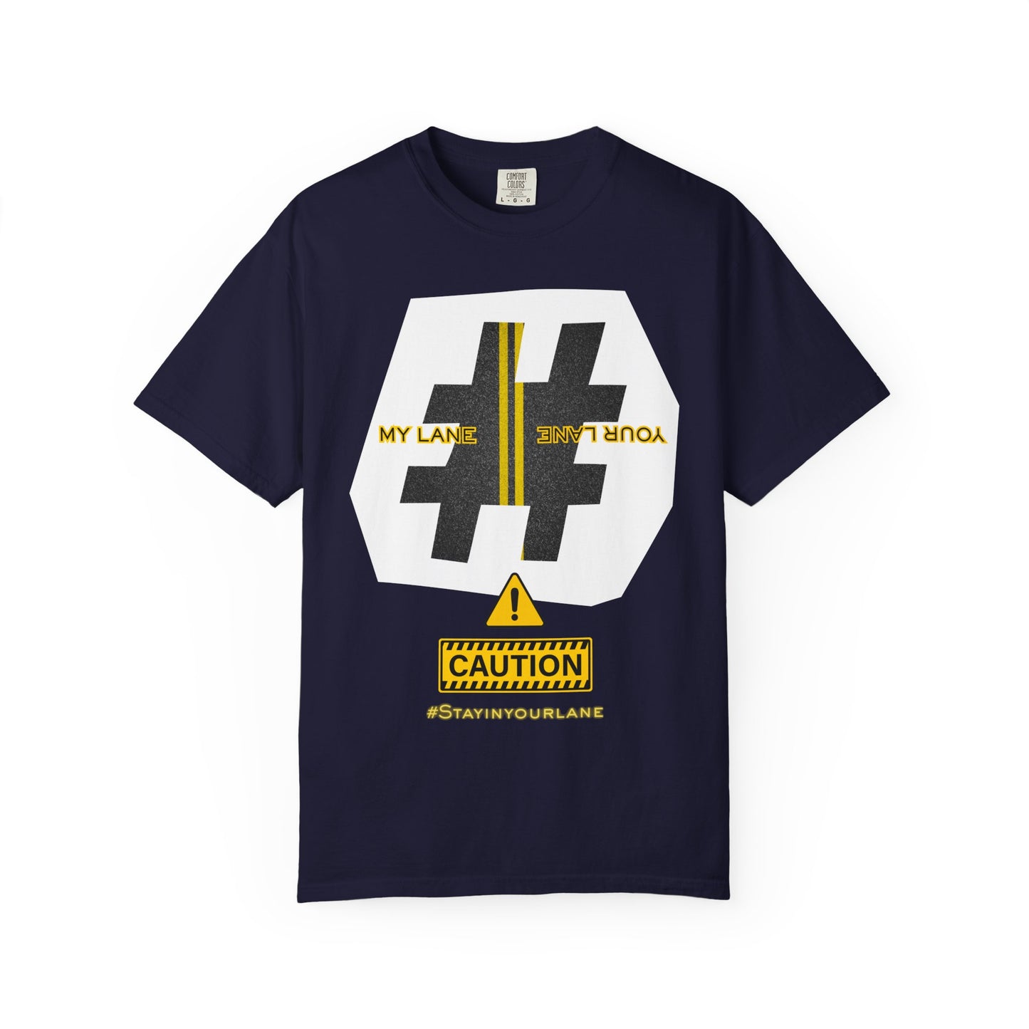 Black White Yellow Lanes Tee - Unisex T-shirt