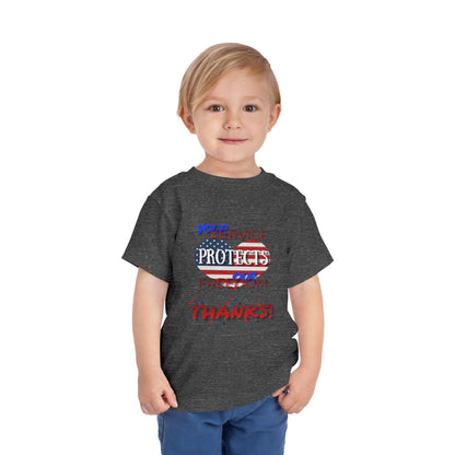 Thanks 4 Service Memorial Day — Toddler Graphic T-Shirt