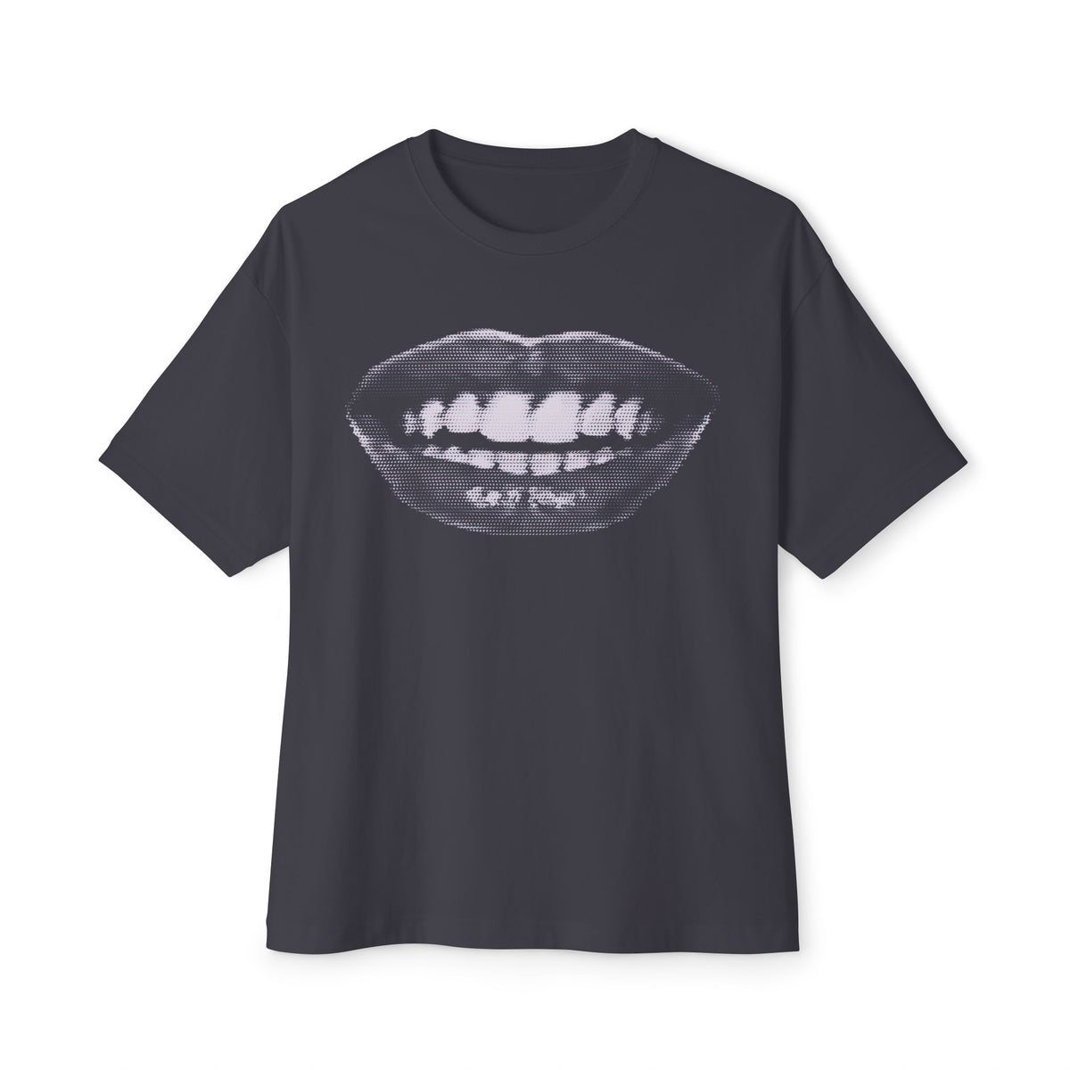 Mouth Glitch Tee – Oversized Box Graphic T-Shirt