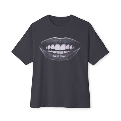 Mouth Glitch Tee – Oversized Box Graphic T-Shirt