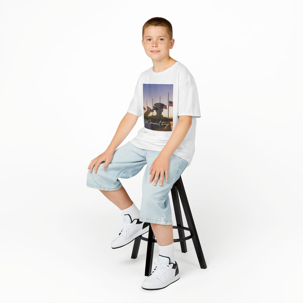 Half Mast Memorial Day Tee - G5000B Youth Graphic T-Shirt