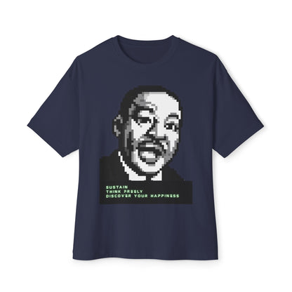 MLK Pixel Tee – Oversized Box Graphic T-Shirt