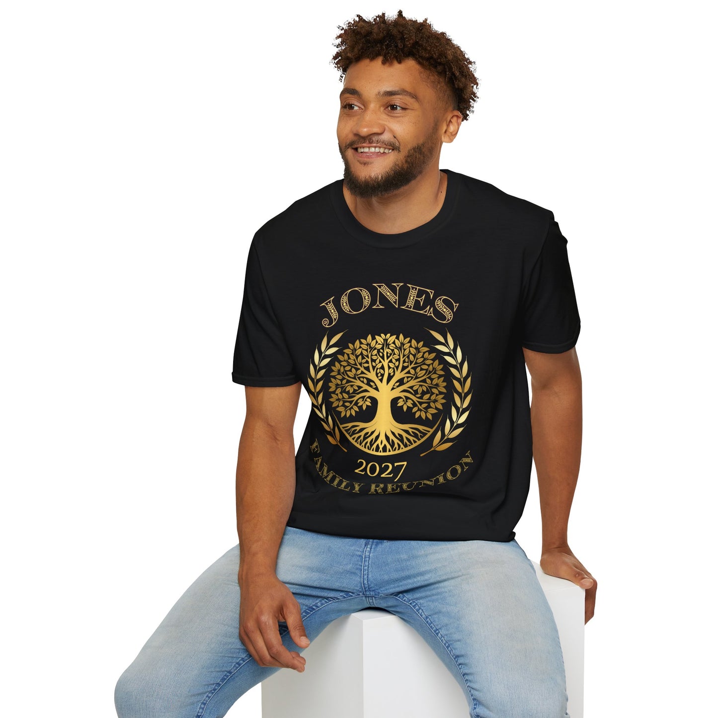 Gold Jones FR Tee — Unisex Softstyle T-Shirt $16.47-$20.80