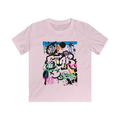 Graffiti Big Girls B Ball Tee - Youth T-Shirt