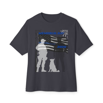 Memorial Day Police 26 Tee – Oversized Box Graphic T-Shirt