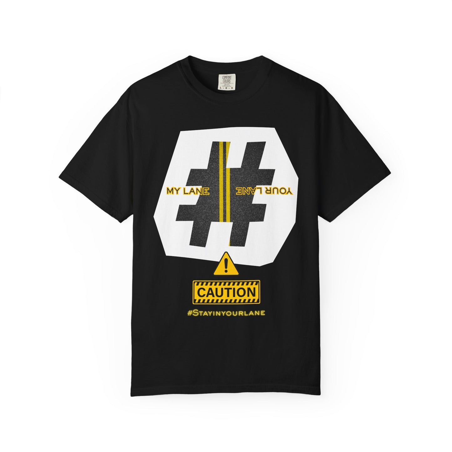 Black White Yellow Lanes Tee - Unisex T-shirt