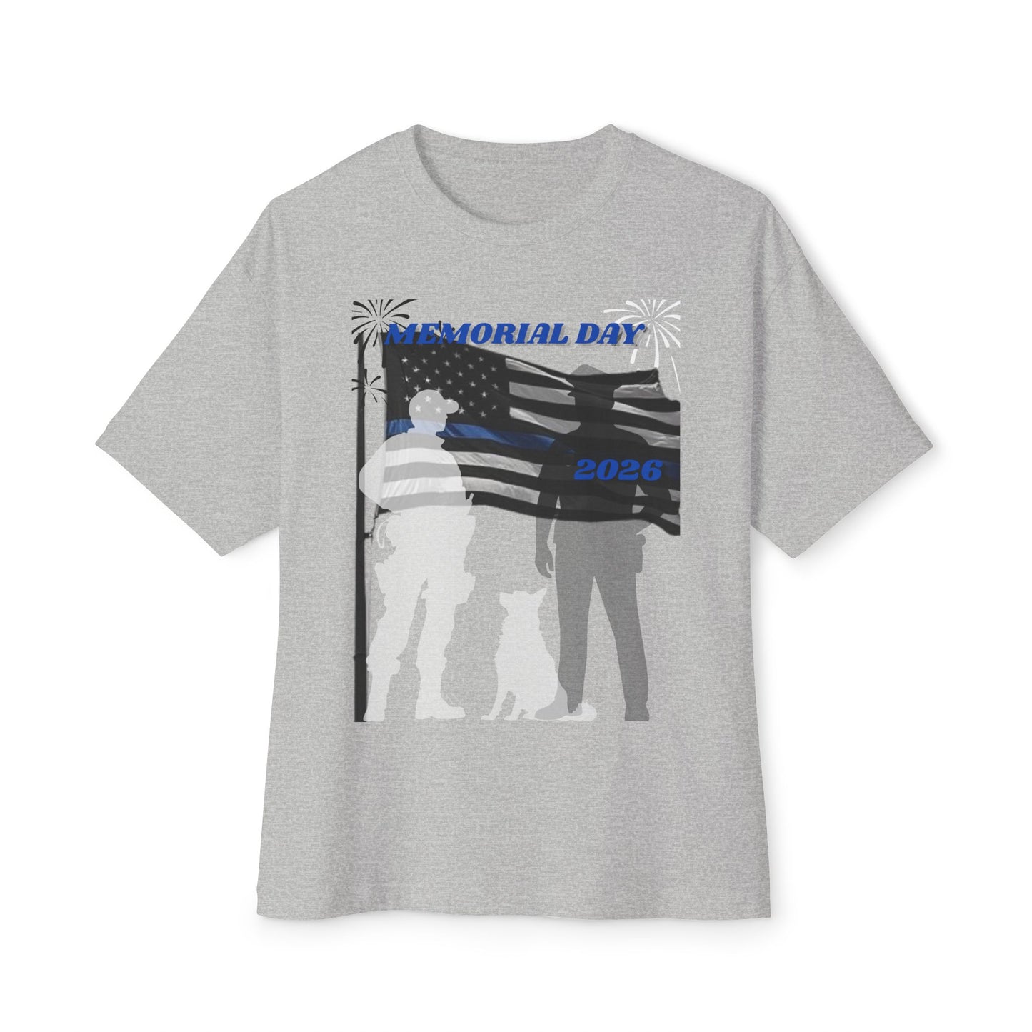Memorial Day Police 26 Tee – Oversized Box Graphic T-Shirt
