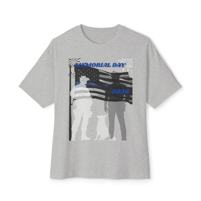 Memorial Day Police 26 Tee – Oversized Box Graphic T-Shirt