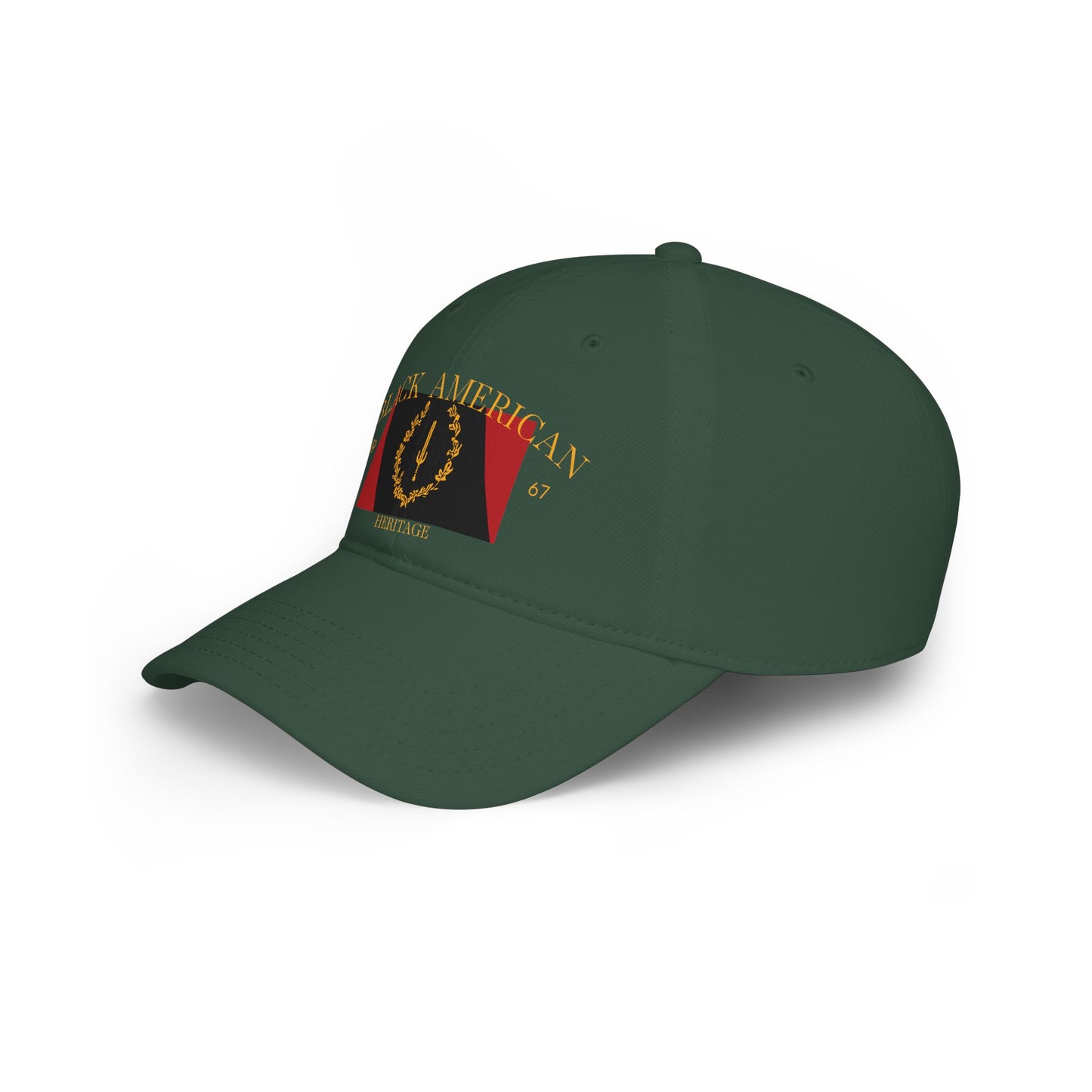 Black Heritage Flag Low-Profile Baseball Cap - Printed