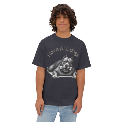 I Love All Dogs Tee – Oversized Box Graphic T-Shirt