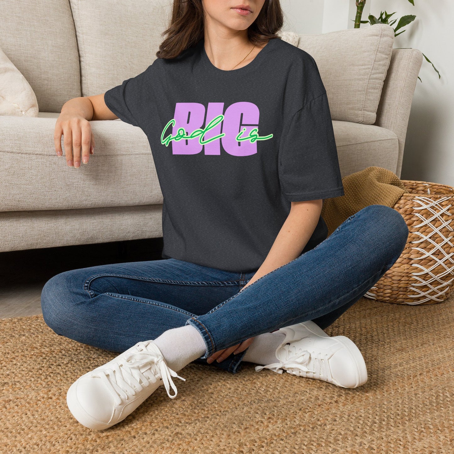 God is BIG (Lavender&Green)Tee - Unisex T- Shirt