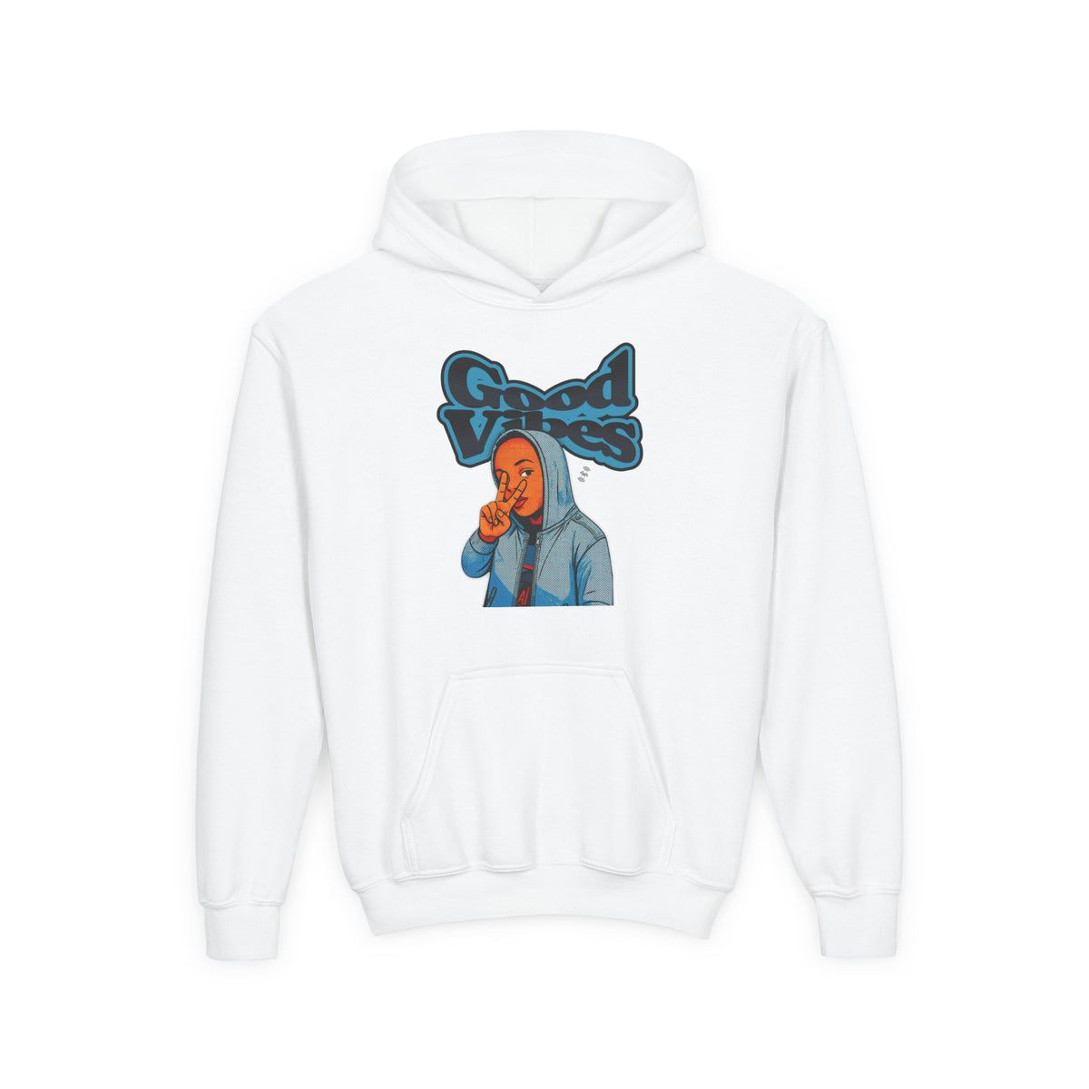 Peace Good Vibes - Kids/Youth Hoodie Gildan 18500B