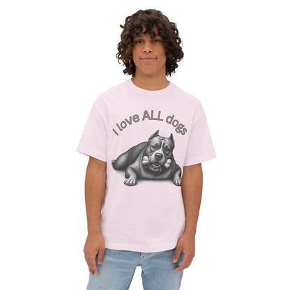 I Love All Dogs Tee – Oversized Box Graphic T-Shirt