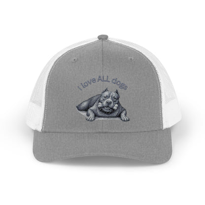 Unisex I love ALL Dogs Snapback Trucker Cap - Embroidered