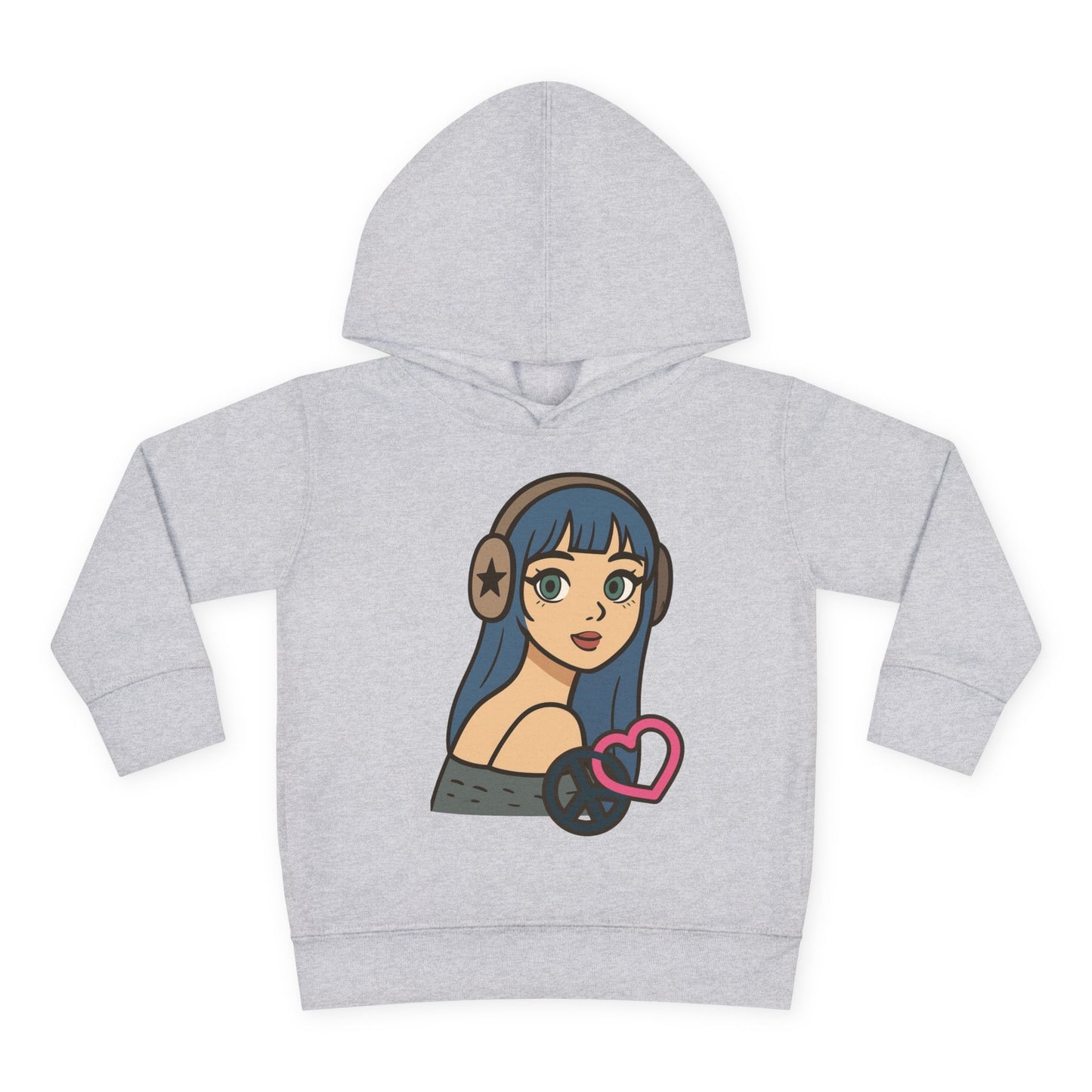 In Her Happy Wearing Headphones - Toddler Hoodie RS3326