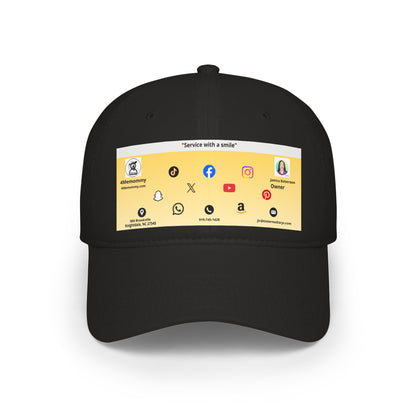 Yellow Gradient Business Card Hat - Low Profile Baseball Cap (Print)