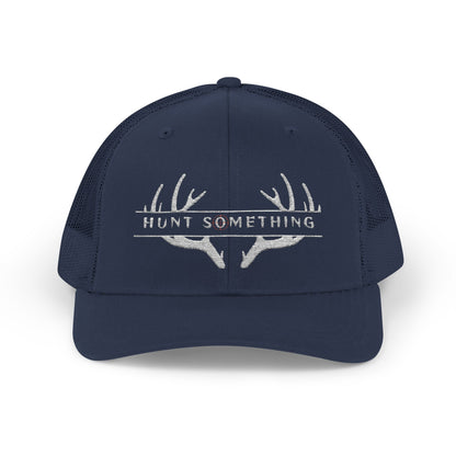 Unisex Hunt Something Deer Snapback Trucker Cap - Embroidered