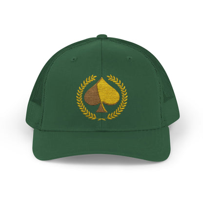 Unisex Gold Ace Snapback Trucker Cap - Embroidered