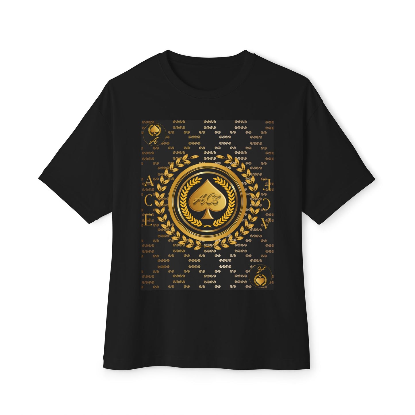 GOLD ACE Tee – Oversized Box Graphic T-Shirt