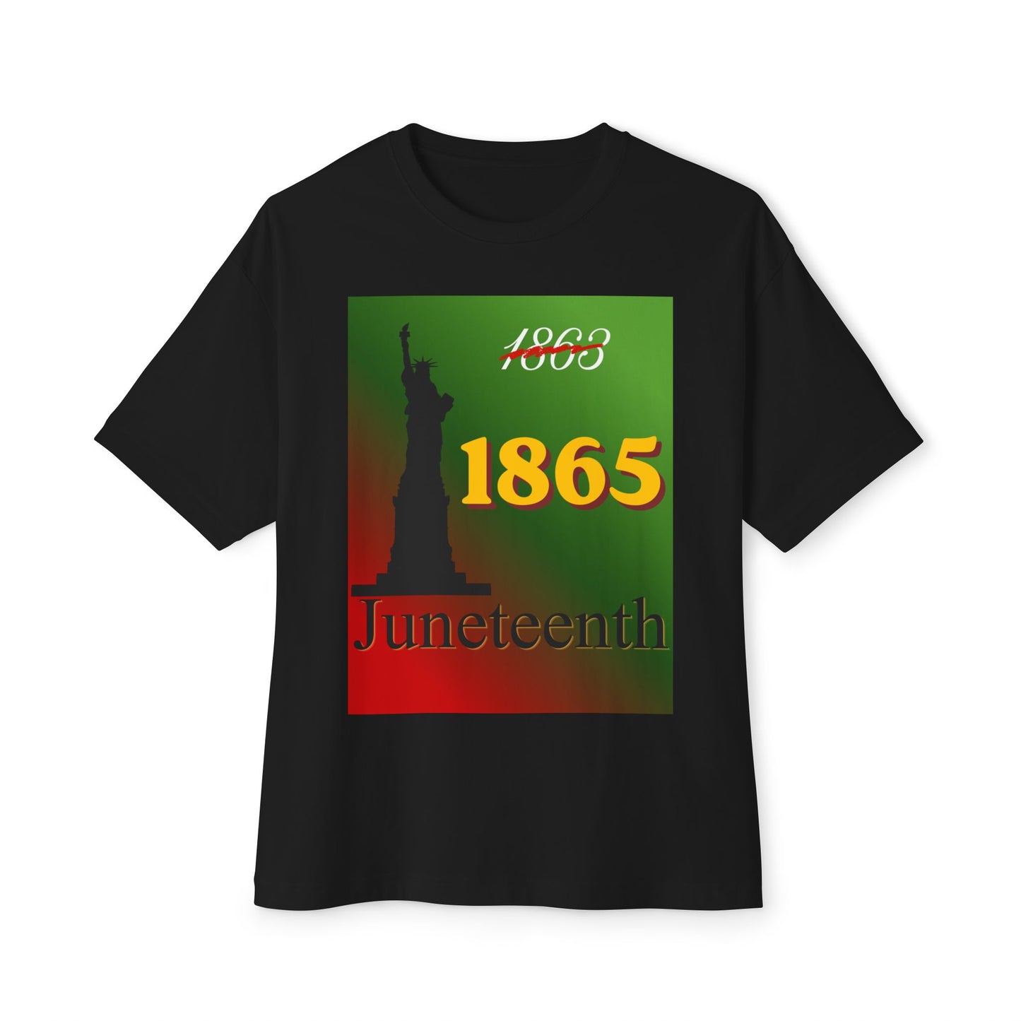1863 1865 Liberty Juneteenth Tee – Oversized Box Graphic T-Shirt