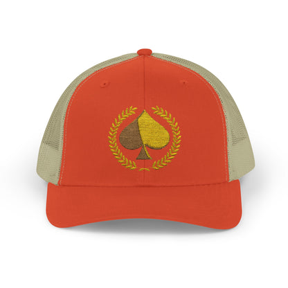 Unisex Gold Ace Snapback Trucker Cap - Embroidered