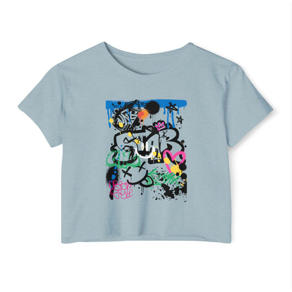 Graffiti Women B Ball Tee  — Women's Crop Top T-Shirt