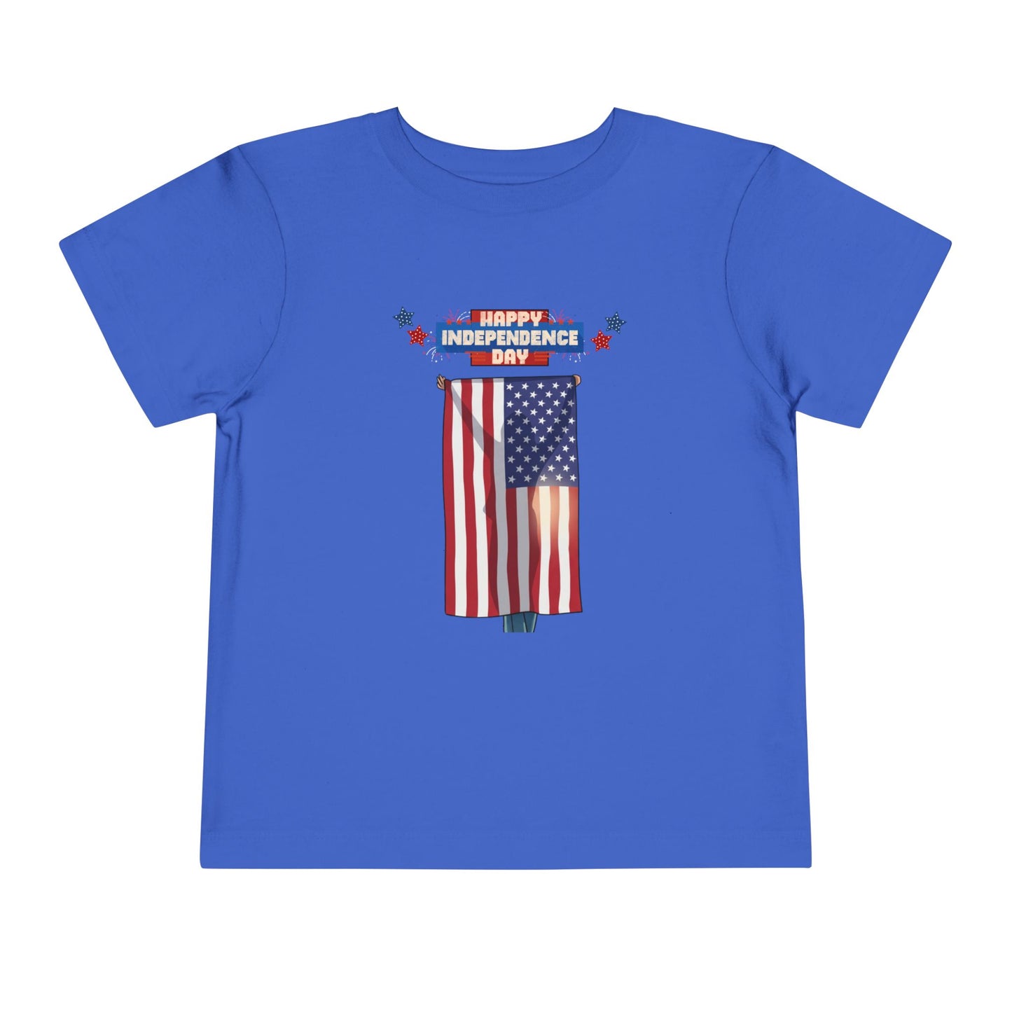 July 4th Flag Holder Tee - Toddler Graphic T-Shirt