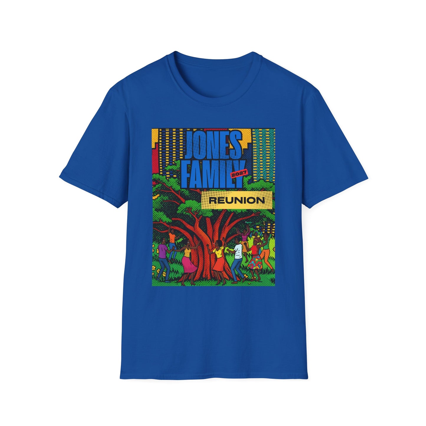 Jones Tree Dancing FR Tee — Unisex Softstyle T-Shirt $16.47-$20.80