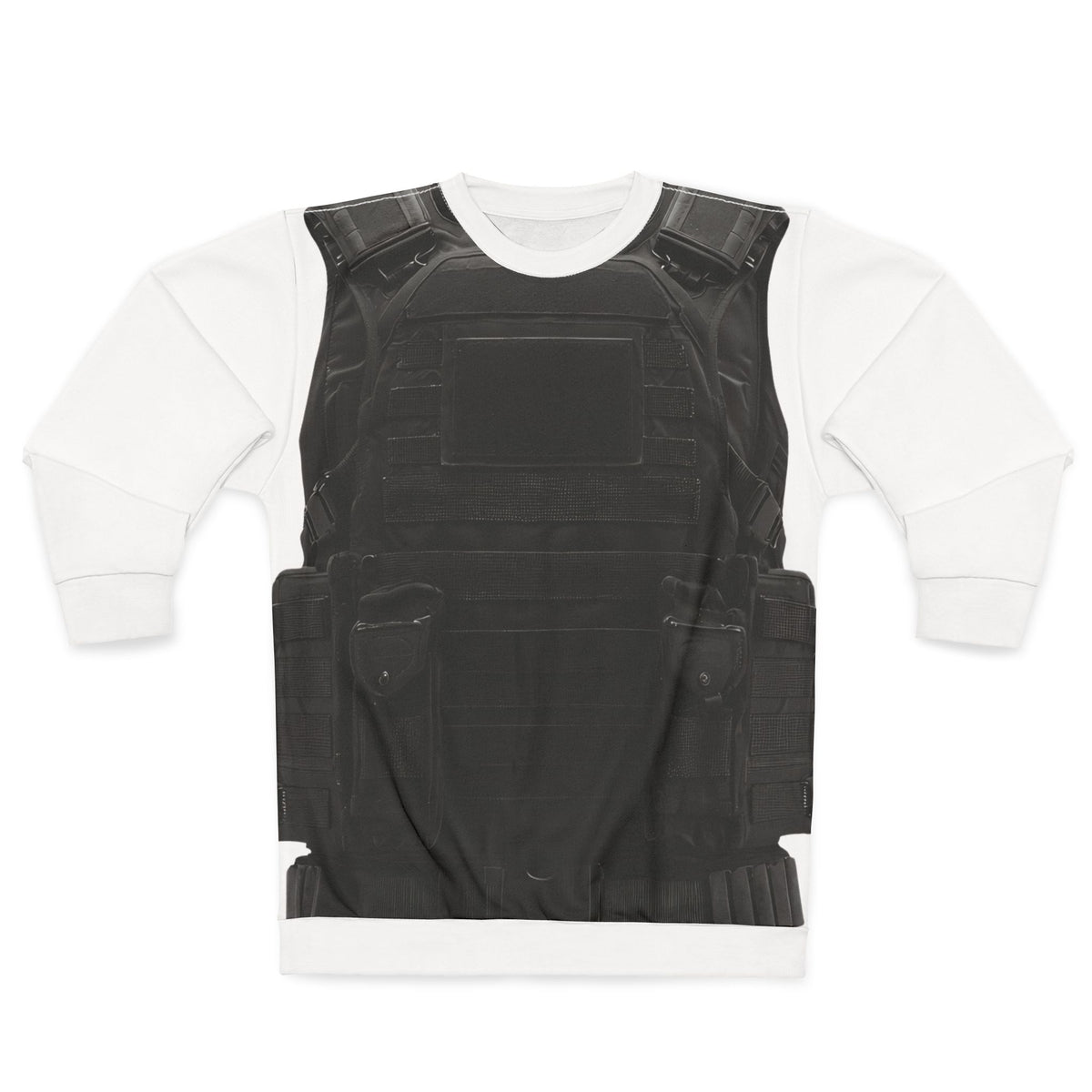 'No Weapon Formed...'Tactical Vest Sweatshirt - AOP Printed Crewneck