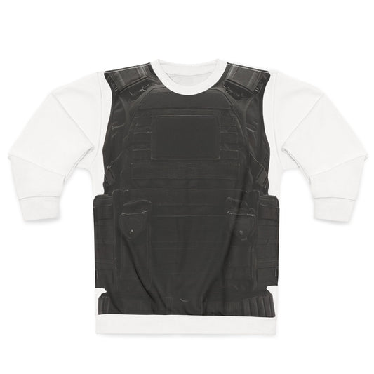 'No Weapon Formed...'Tactical Vest Sweatshirt - AOP Printed Crewneck