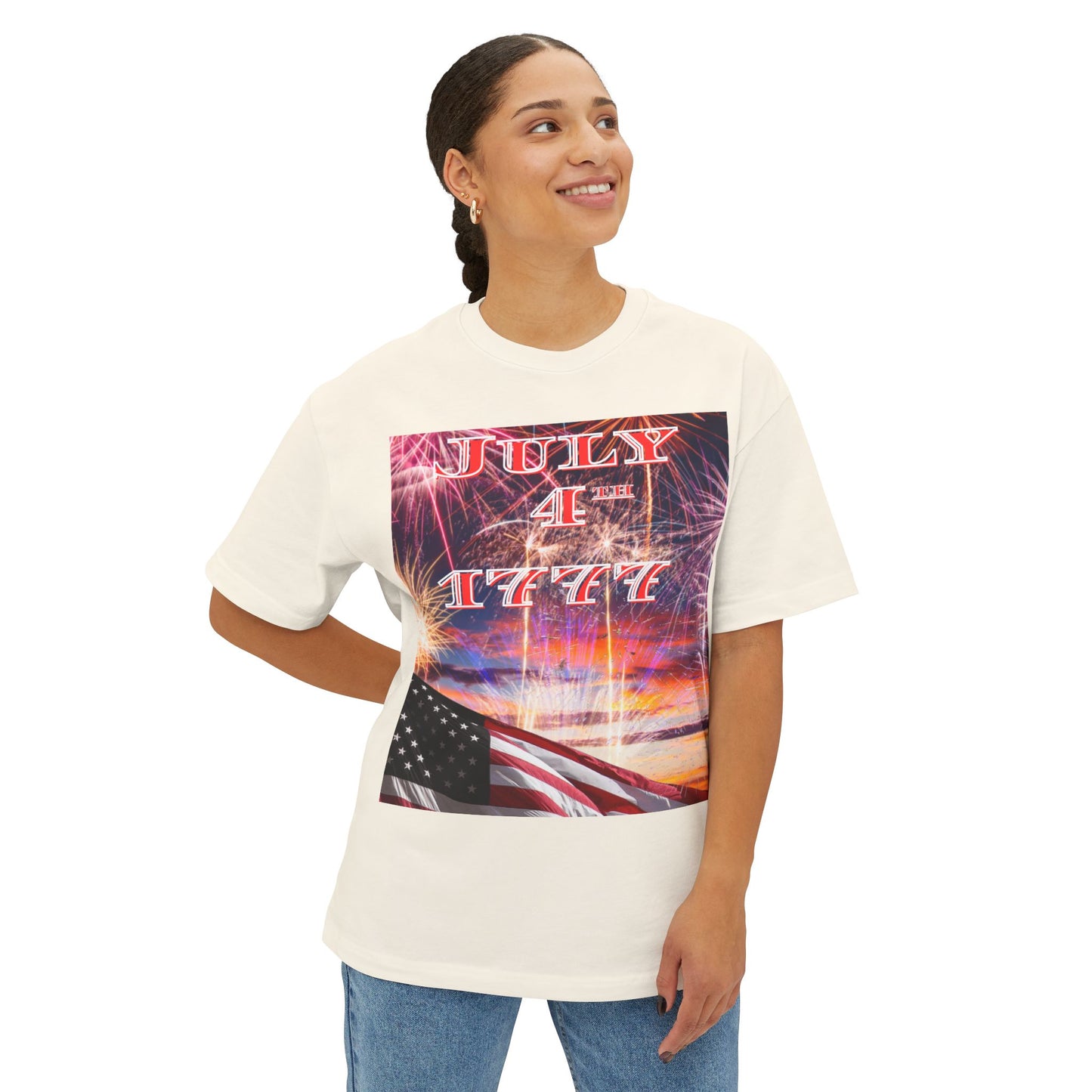 July 4th 1777 Tee – Oversized Box Graphic T-Shirt