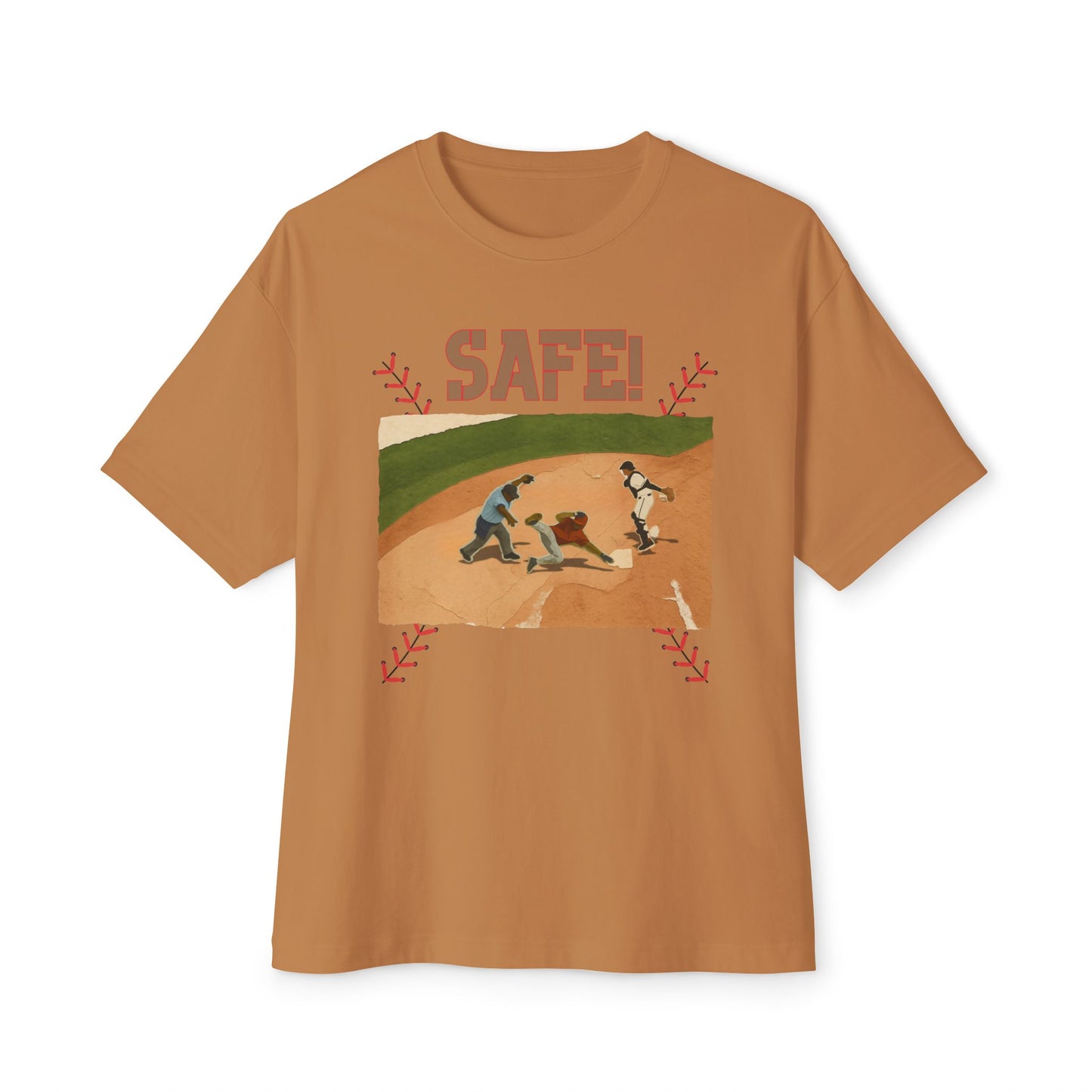 Safe Baseball Tee – Oversized Box Graphic T-Shirt