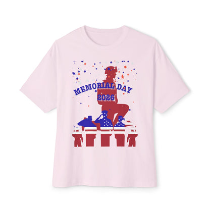 Memorial Day Soldier Tee – Oversized Box Graphic T-Shirt